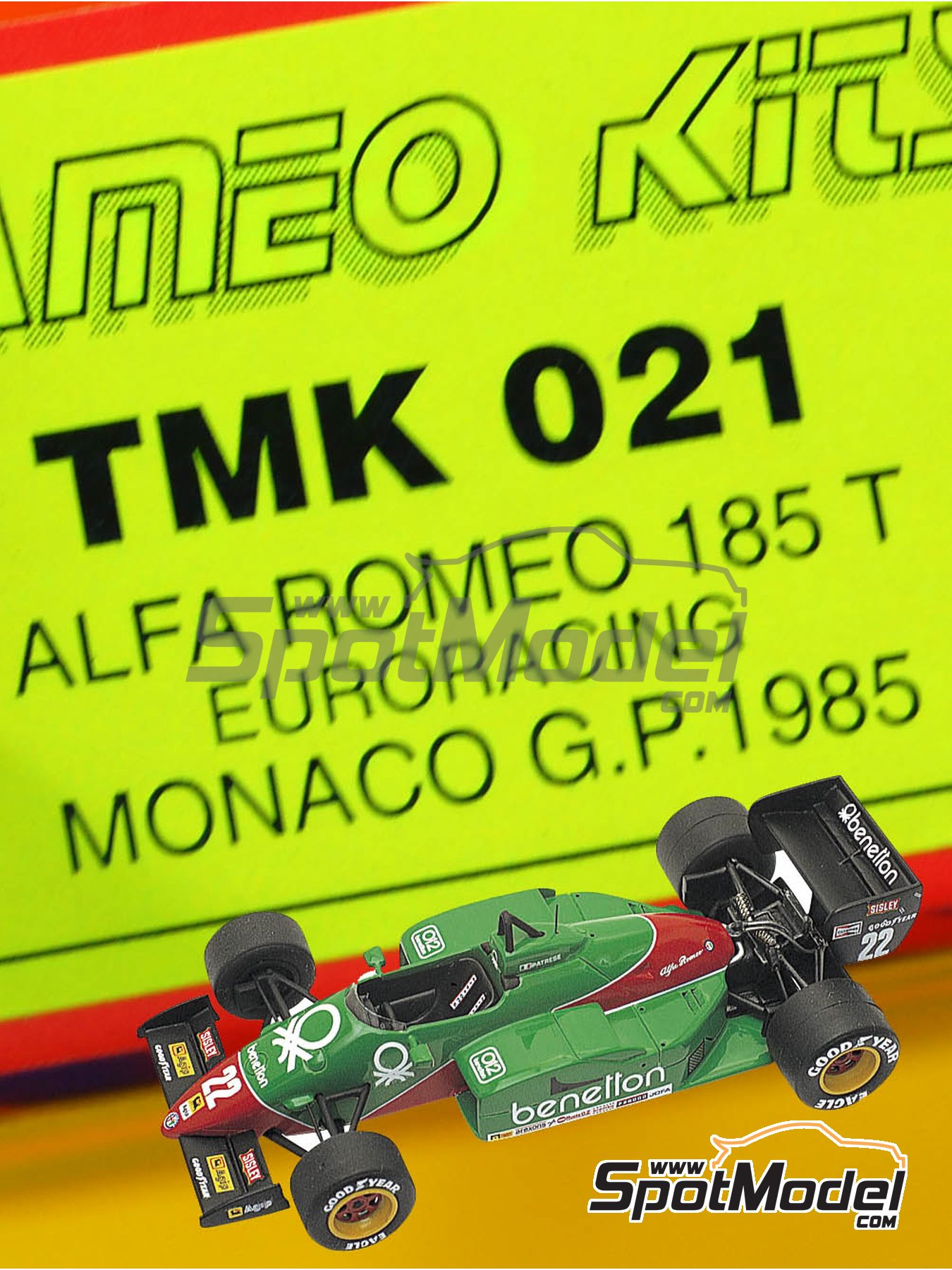 1/43 tameo タメオ アルファロメオ 185T ベネトン モナコGP Tameo Kits TMK021: Car scale model kit 1/43 scale - Alfa Romeo